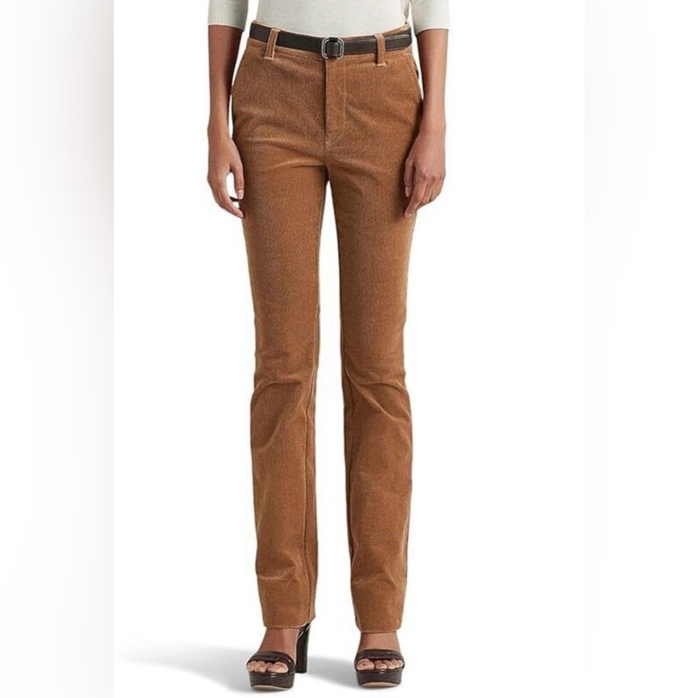 Lauren Ralph Lauren Women’s Camel Brown Corduroy Jeans Sz 14P EUC - Picture 2 of 11